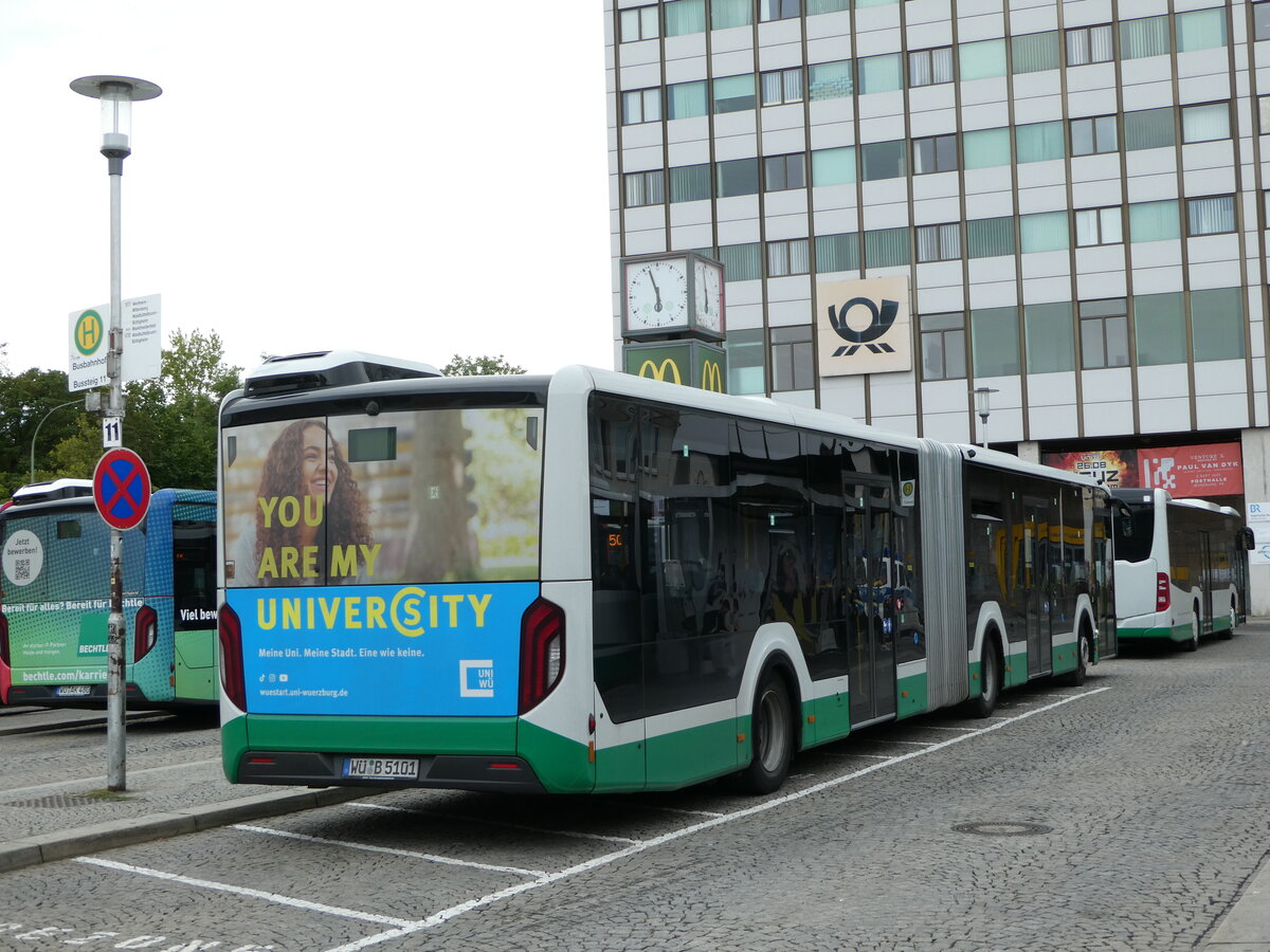 (254'354) - Hauck, Westheim - W�-B 5101 - MAN am 29. August 2023 beim Bahnhof W�rzburg