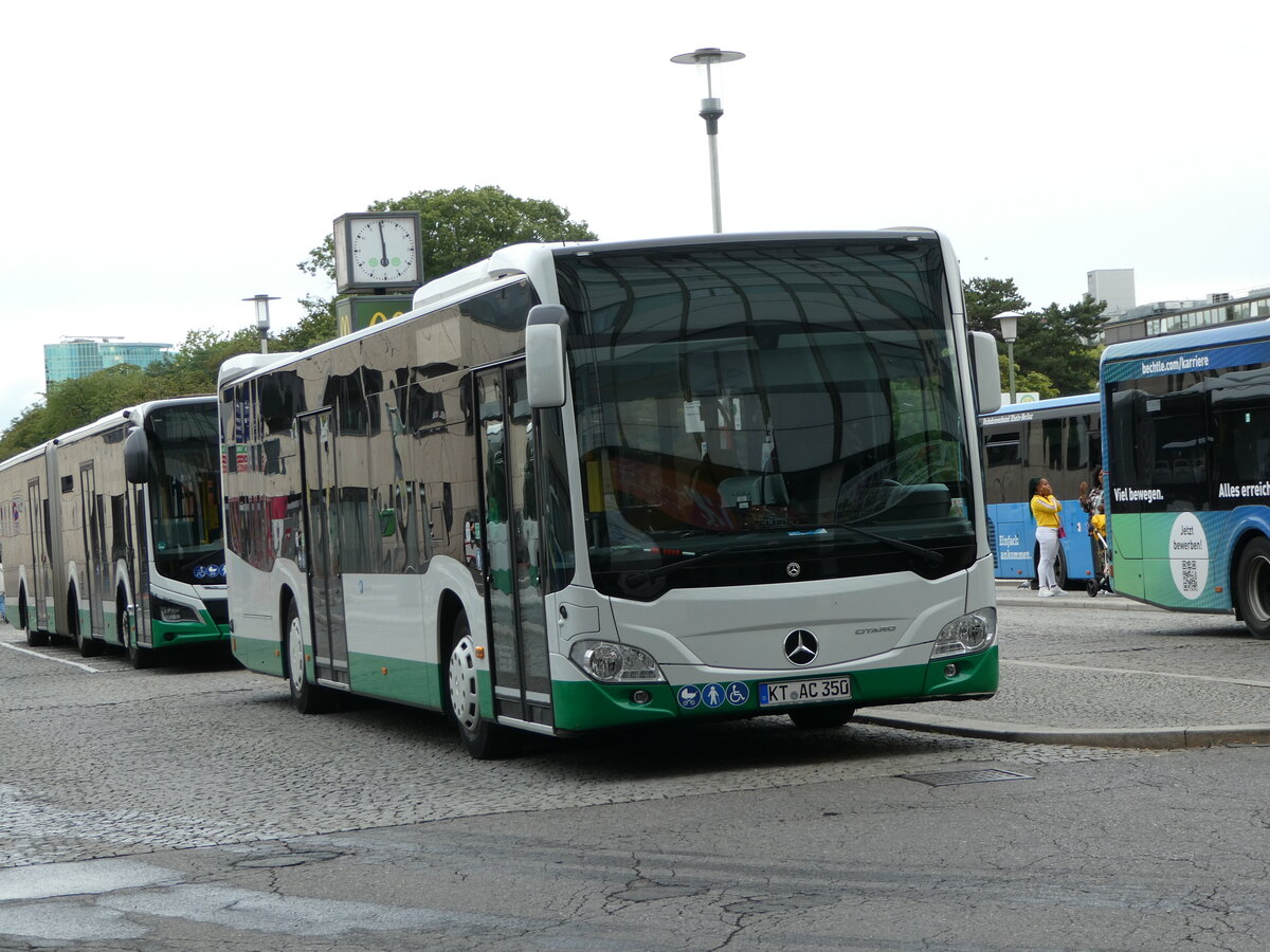 (254'355) - Burlein, Abtswind - KT-AC 350 - Mercedes am 29. August 2023 beim Bahnhof W�rzburg