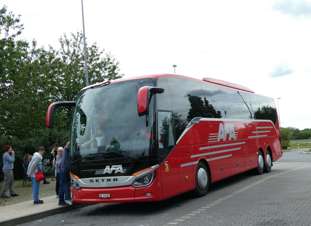 (254'380) - Aus der Schweiz: AFA Adelboden - Nr. 16/BE 21'181 - Setra am 30. August 2023 in Schorfheide, Rastst�tte Buckowsee