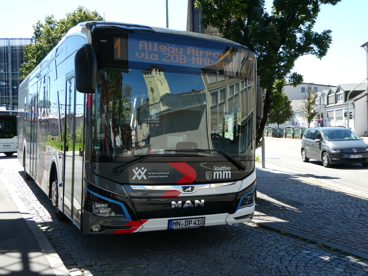 (254'785) - BBS Brandner, Krumbach - MN-DP 410 - MAN am 4. September 2023 beim Bahnhof Memmingen