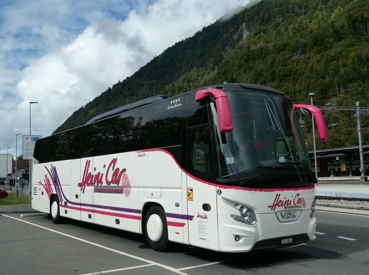 (255'469) - Heini Car, W�ngi - Nr. 2/TG 45'838 - VDL am 22. September 2023 beim Bahnhof Interlaken Ost