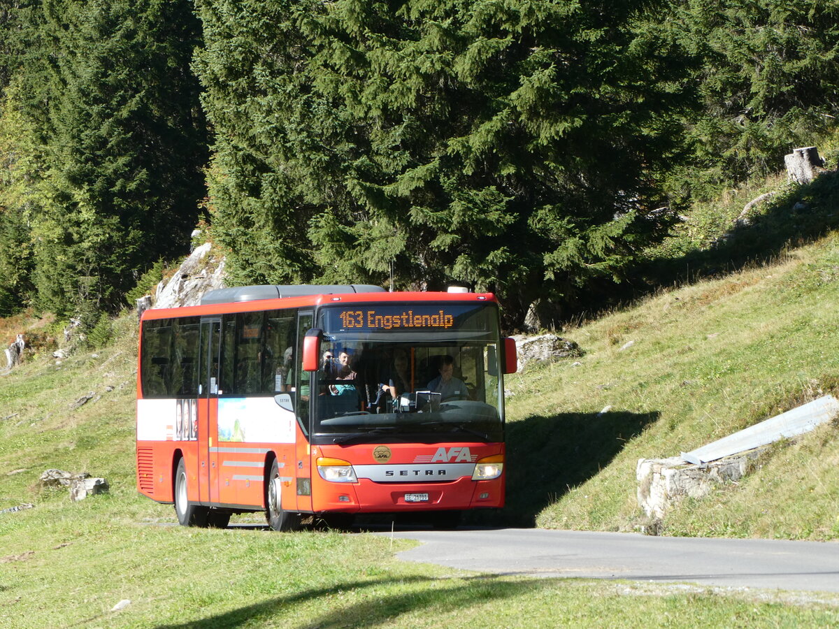 (255'770) - AFA Adelboden - Nr. 24/BE 26'701/PID 10'040 - Setra am 1. Oktober 2023 bei der Engstlenalp (Einsatz: PostAuto f�r Engstlenalp-Bus)