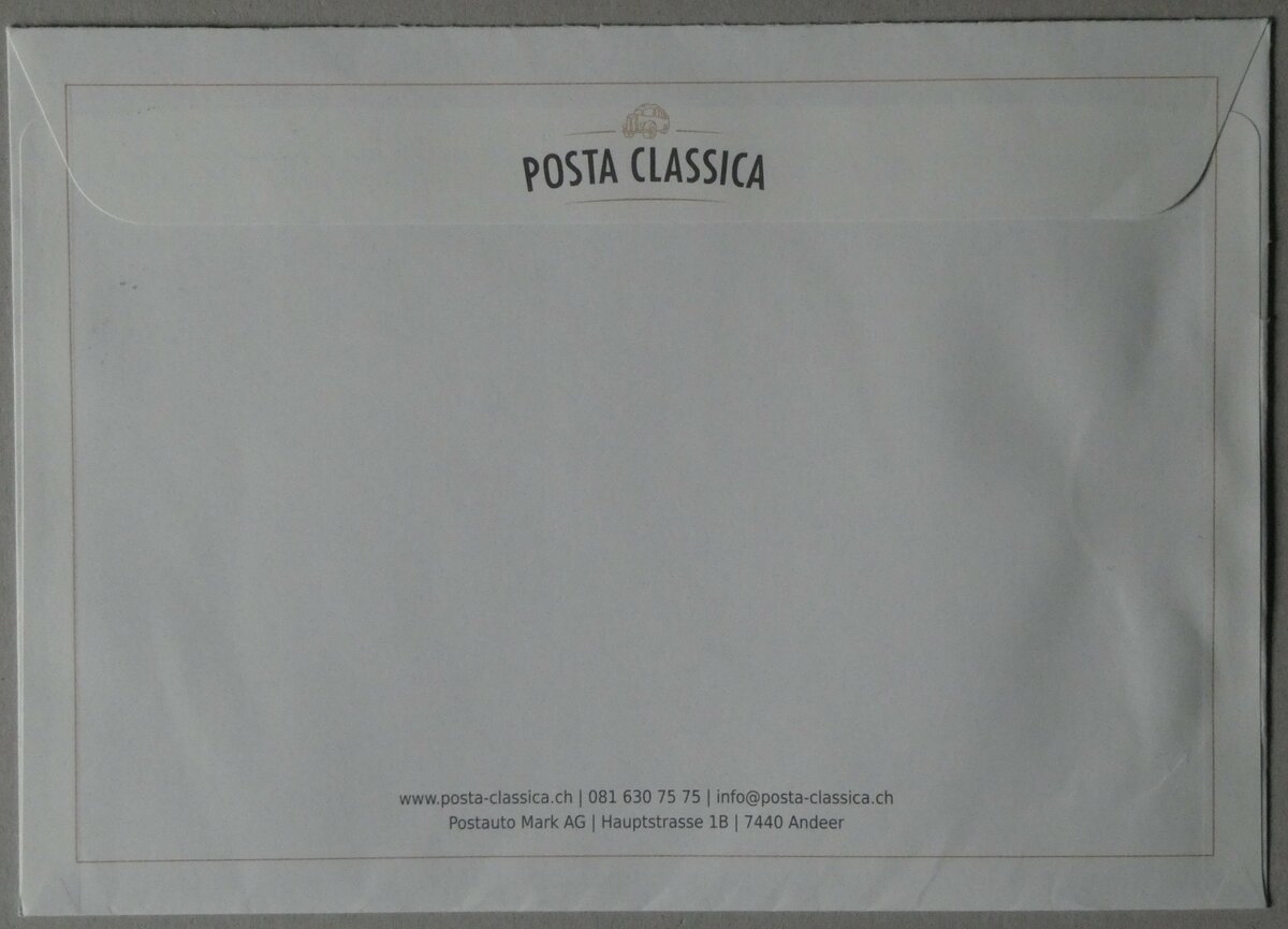 (256'535) - Posta Classica-Briefumschlag vom 21. Dezember 2022 am 29. Oktober 2023 in Thun (Rckseite) 