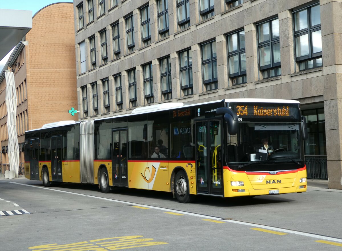 (256'777) - PostAuto Nordschweiz - AG 479'335/PID 10'270 - MAN am 6. November 2023 beim Bahnhof Baden