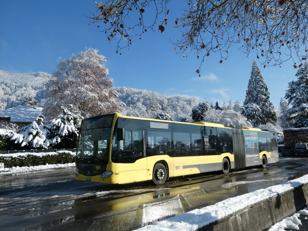 (257'387) - STI Thun - Nr. 184/BE 804'184 - Mercedes am 3. Dezember 2023 bei der Schifflndte Thun