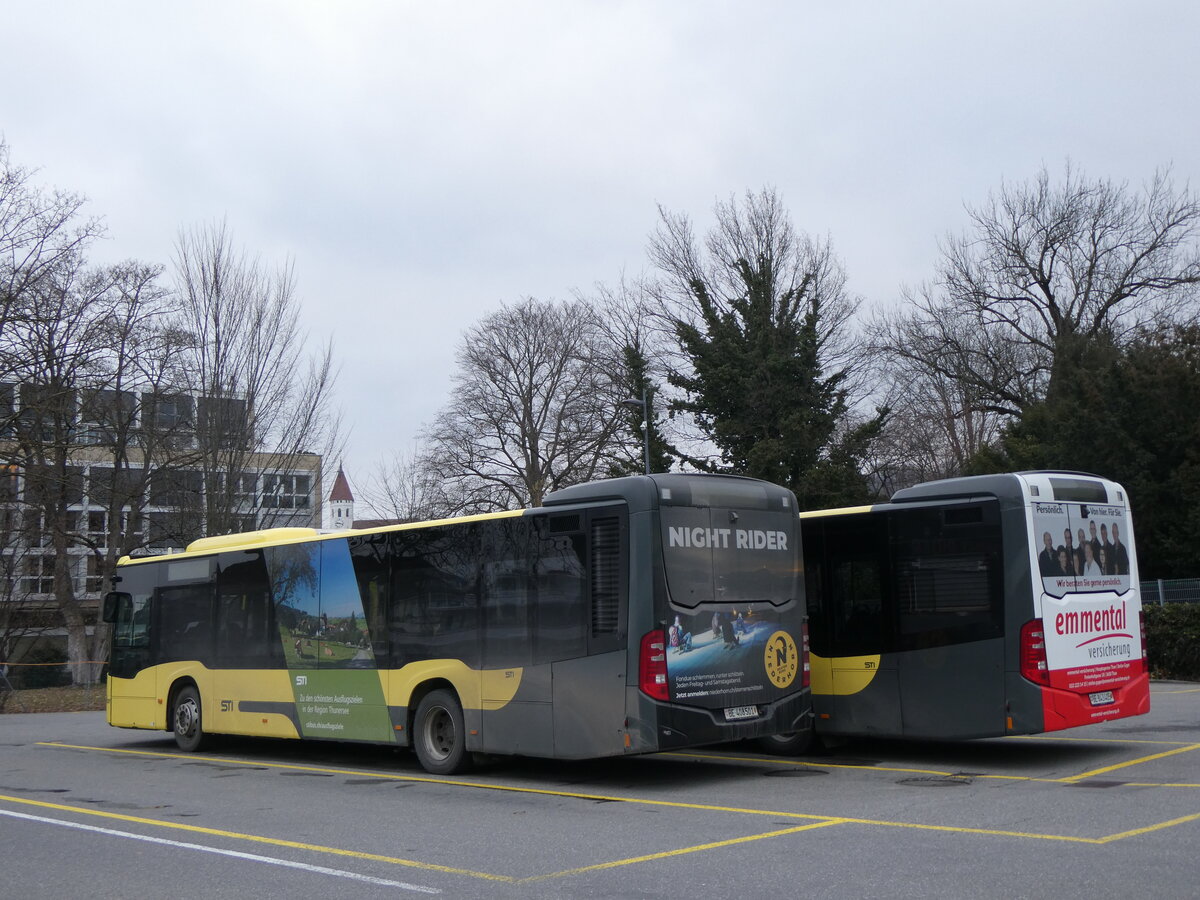 (258'506) - STI Thun - Nr. 501/BE 408'501 - Mercedes am 9. Januar 2024 bei der Schiffl�ndte Thun