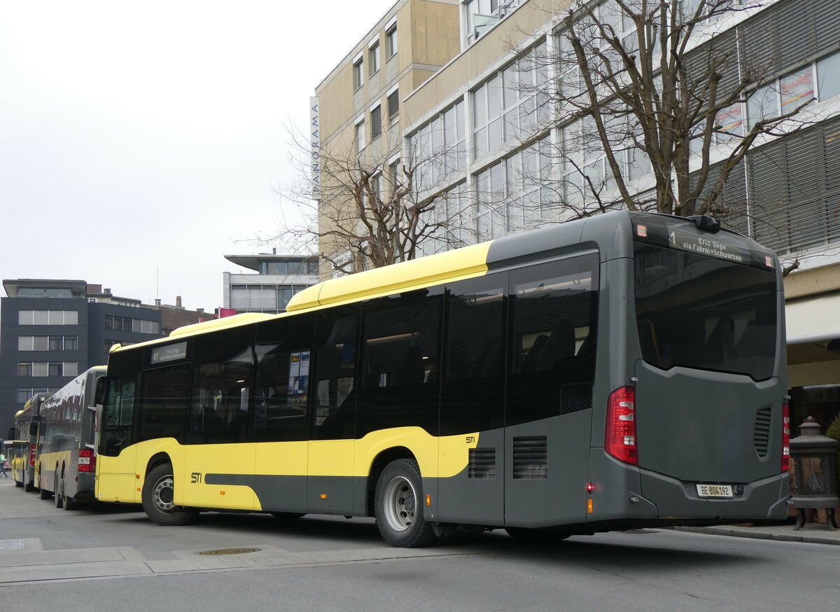 (258'670) - STI Thun - Nr. 192/BE 804'192 - Mercedes am 12. Januar 2024 beim Bahnhof Thun