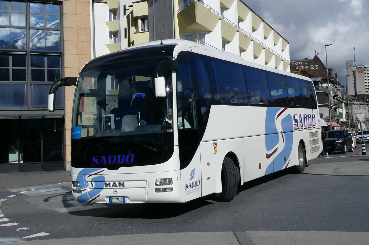 (259'498) - Aus Italien: Sadd�, Cassino - EY-783 LL - MAN am 20. Februar 2024 beim Bahnhof Interlaken West