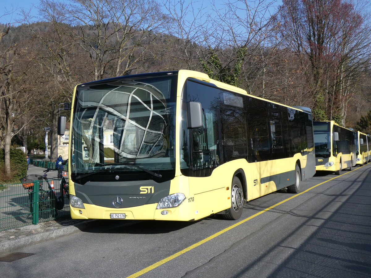 (259'833) - STI Thun - Nr. 178/BE 752'178 - Mercedes am 29. Februar 2024 bei der Schiffl�ndte Thun