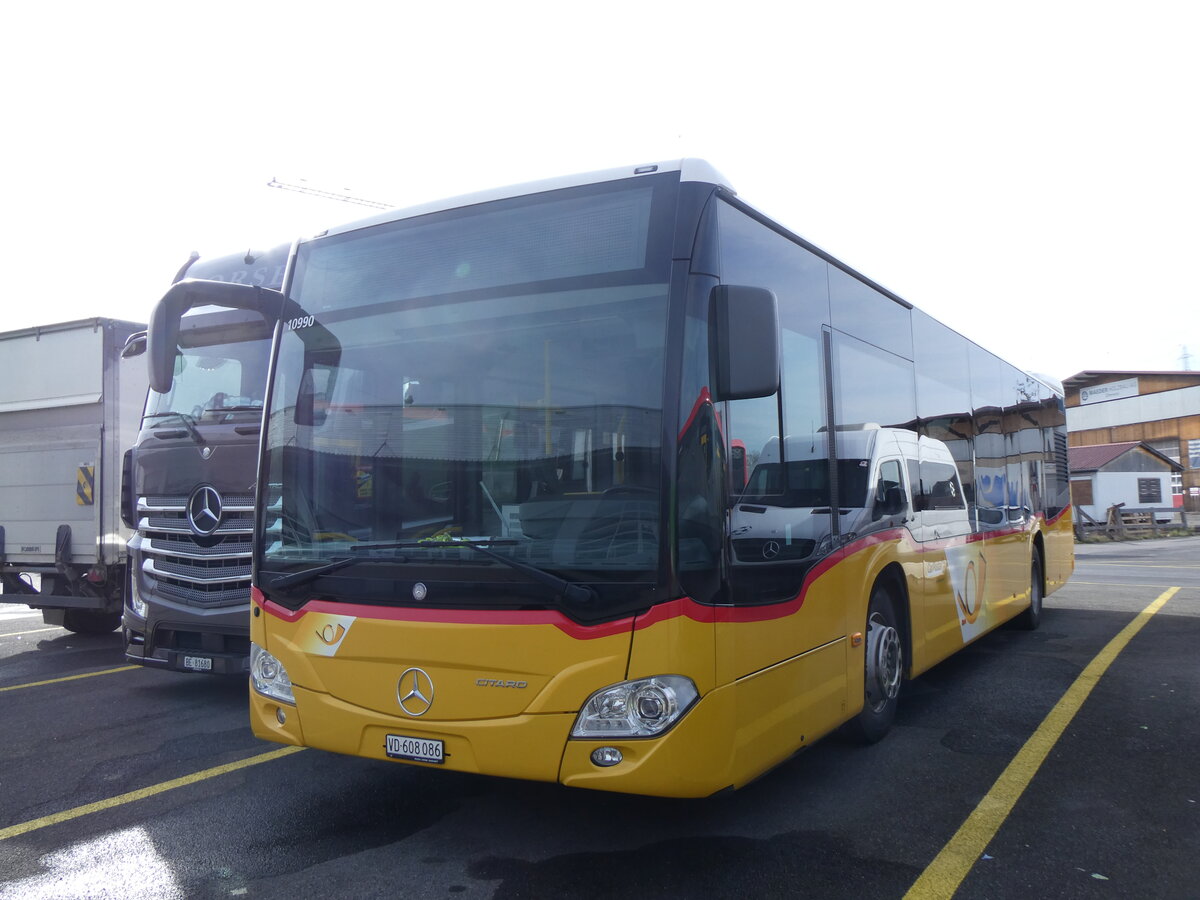 (259'849) - CarPostal Ouest - VD 608'086/PID 10'990 - Mercedes (ex JU 43'870) am 2. M�rz 2024 in Kerzers, Interbus