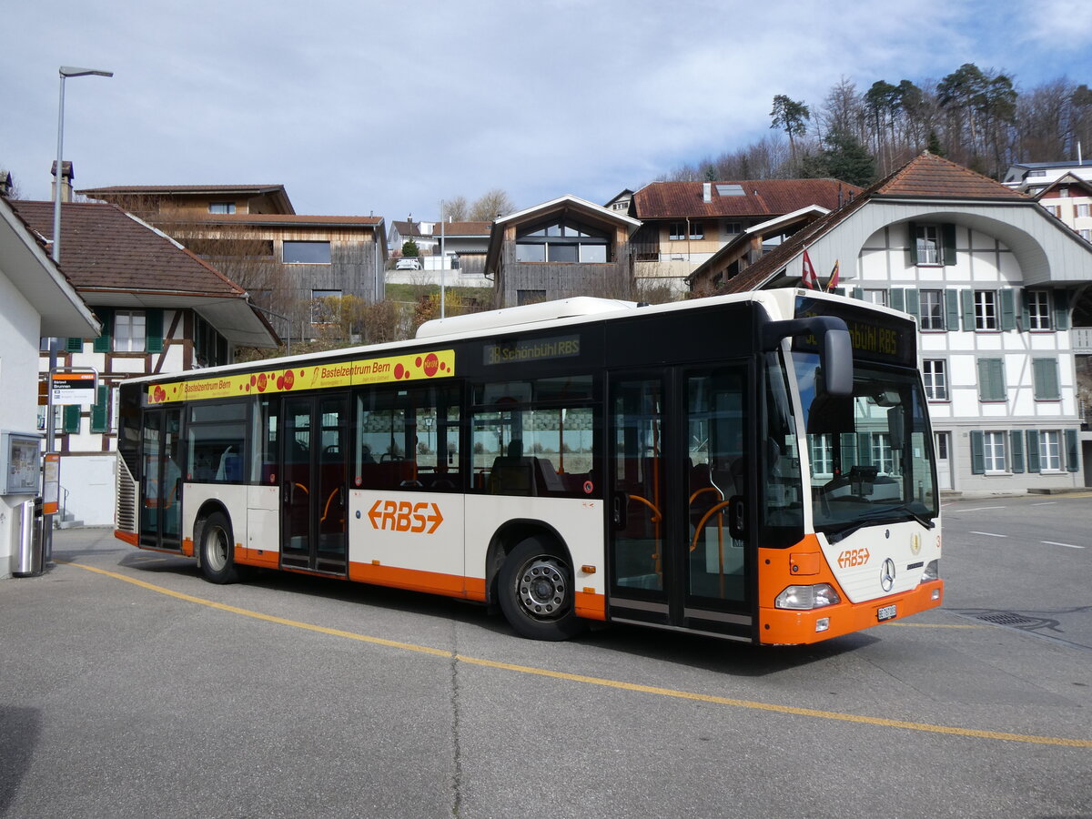 (260'005) - RBS Worblaufen - Nr. 3/BE 767'003 - Mercedes am 3. M�rz 2024 in B�riswil, Brunnen