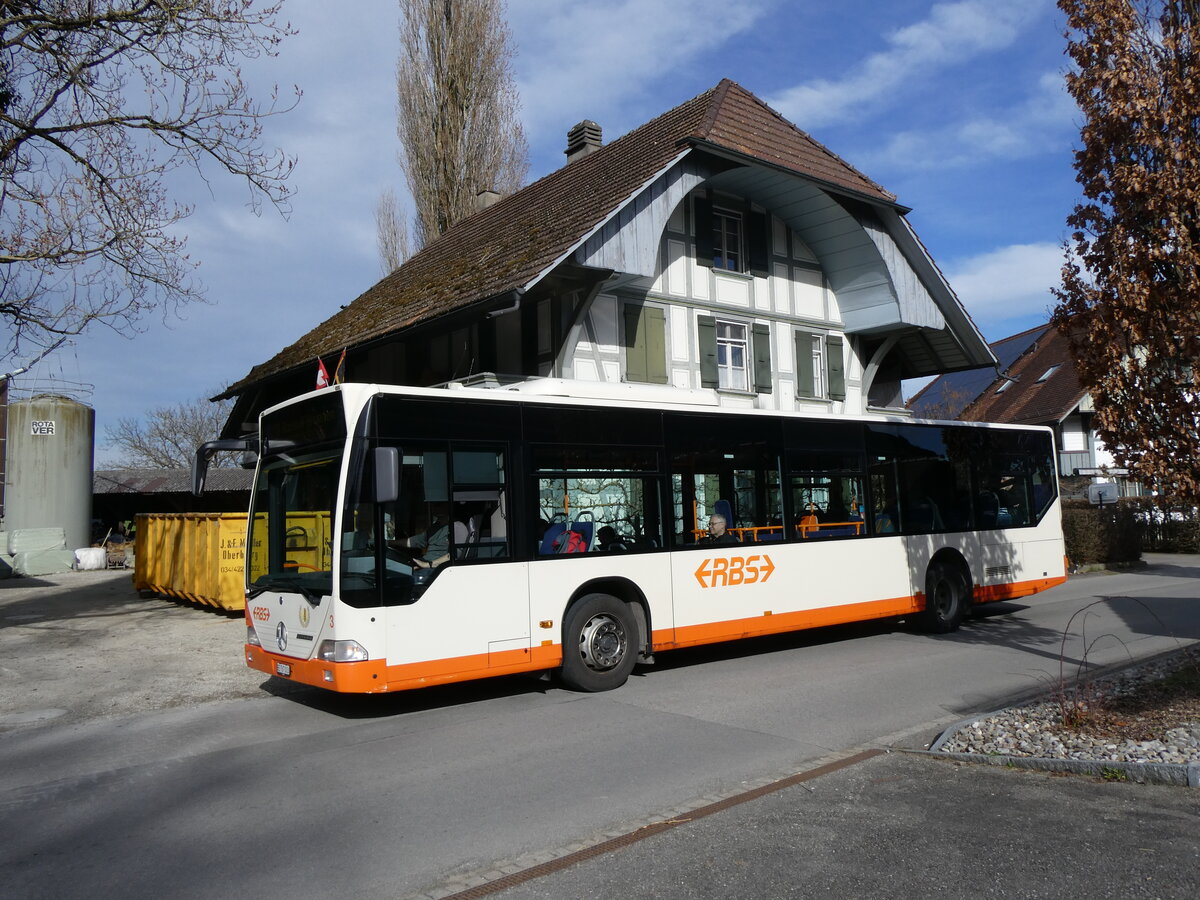 (260'019) - RBS Worblaufen - Nr. 3/BE 767'003 - Mercedes am 3. M�rz 2024 in Mattstetten, B�riswilstrasse