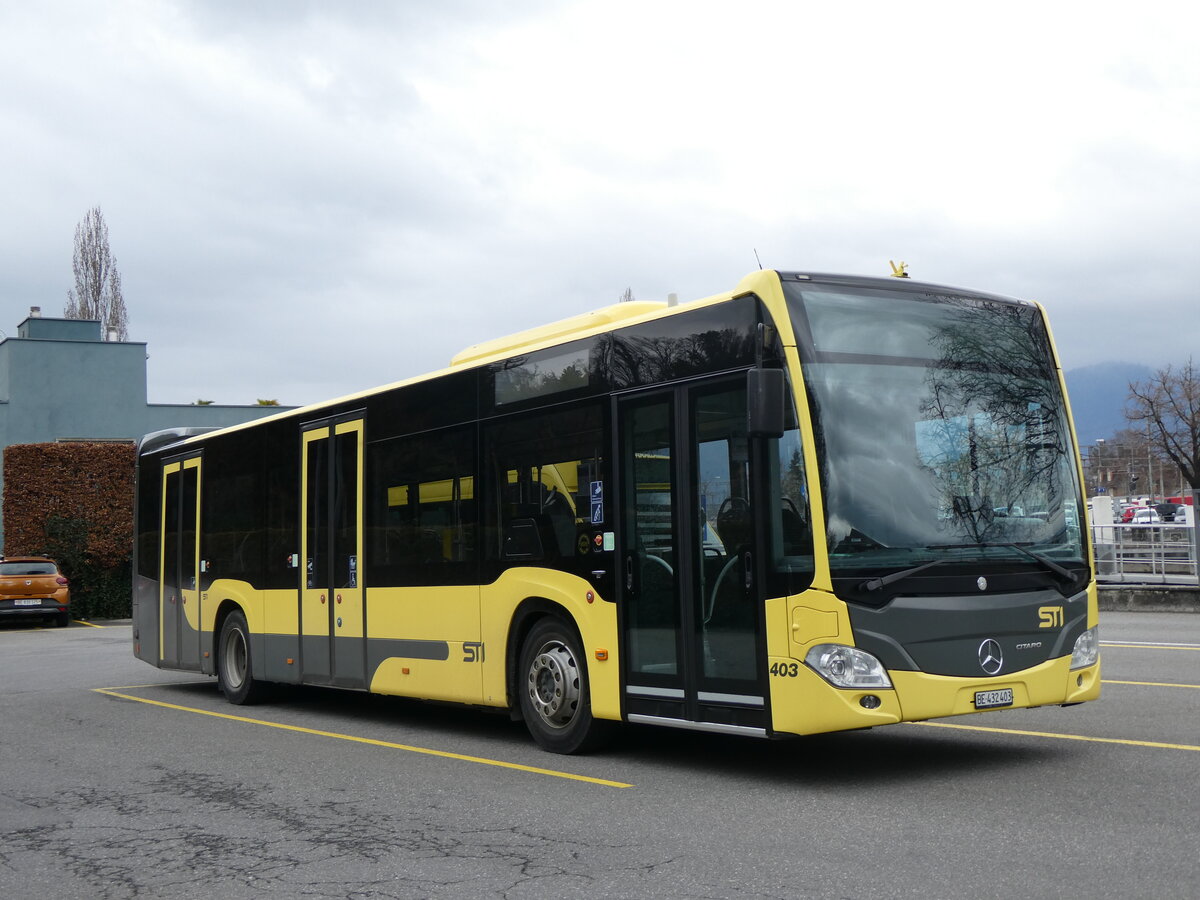 (260'170) - STI Thun - Nr. 403/BE 432'403 - Mercedes am 5. Mrz 2024 bei der Schifflndte Thun