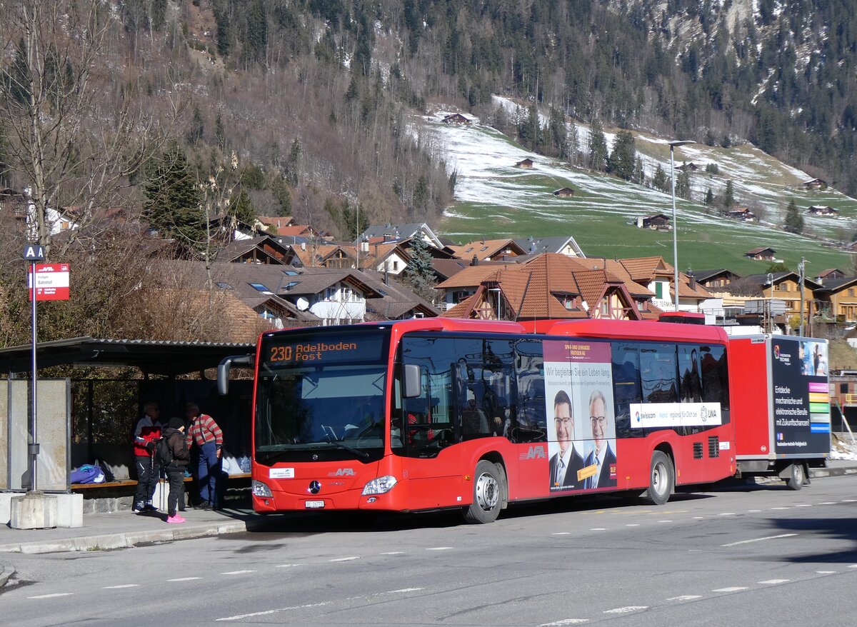 (260'193) - AFA Adelboden - Nr. 27/BE 26'773 - Mercedes am 8. M�rz 2024 beim Bahnhof Frutigen