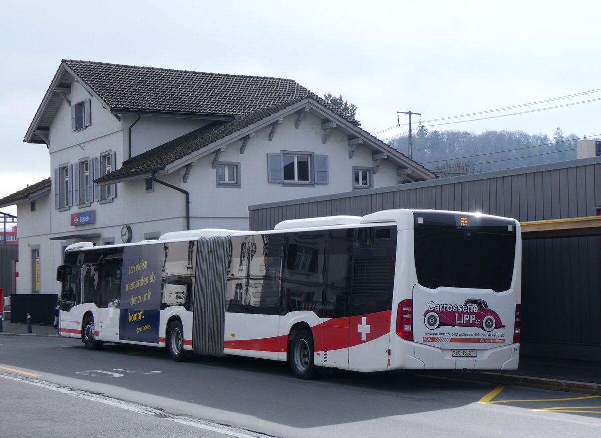(260'222) - ARAG Ruswil - Nr. 35/LU 15'727 - Mercedes am 9. M�rz 2024 beim Bahnhof Sursee