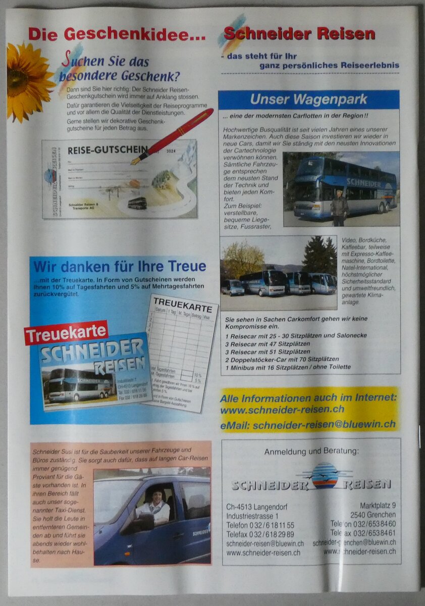 (260'403) - Schneider-Rundreisen-Badeferien-Musikreisen am 17. M�rz 2024 in Thun (R�ckseite)