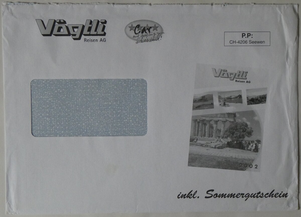 (260'416) - Vgtli-Briefumschlag von 2002 am 17. Mrz 2024 in Thun