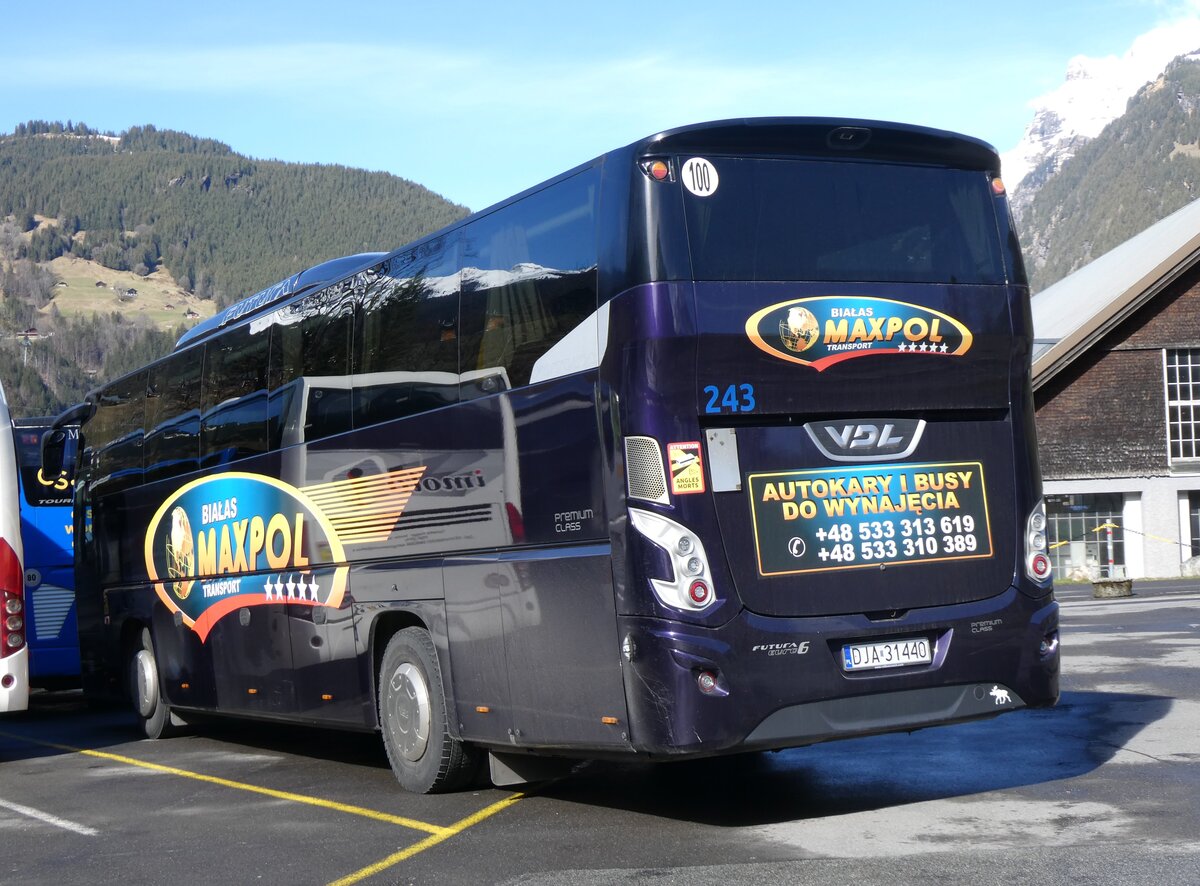 (260'494) - Aus Polen: Maxpol, Walbrzych - Nr. 243/DJA 31'440 - VDL am 19. M�rz 2024 in Grindelwald, Grund