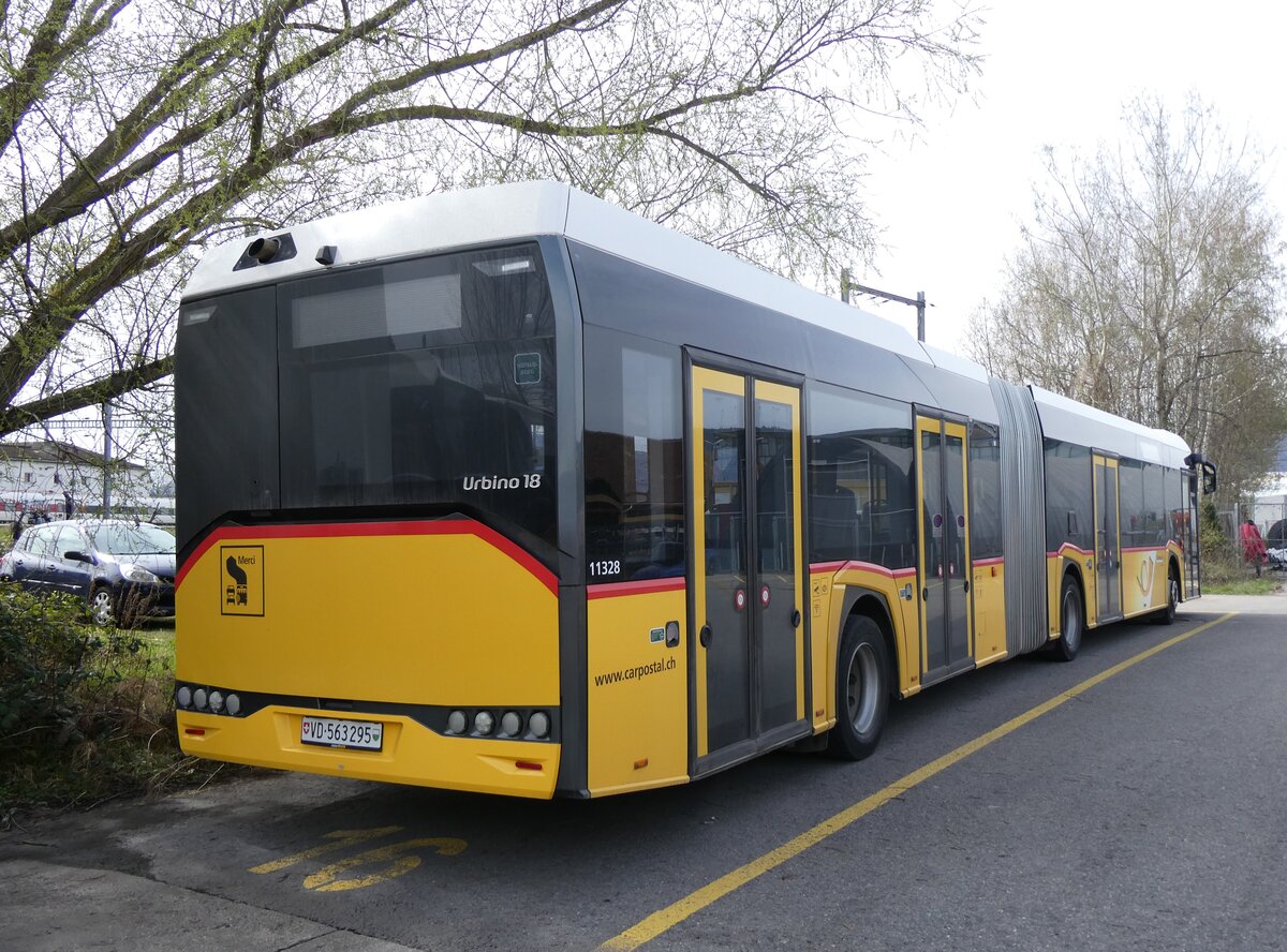 (260'820) - CarPostal Ouest - VD 563'295/PID 11'328 - Solaris am 29. M�rz 2024 in Yverdon, Garage