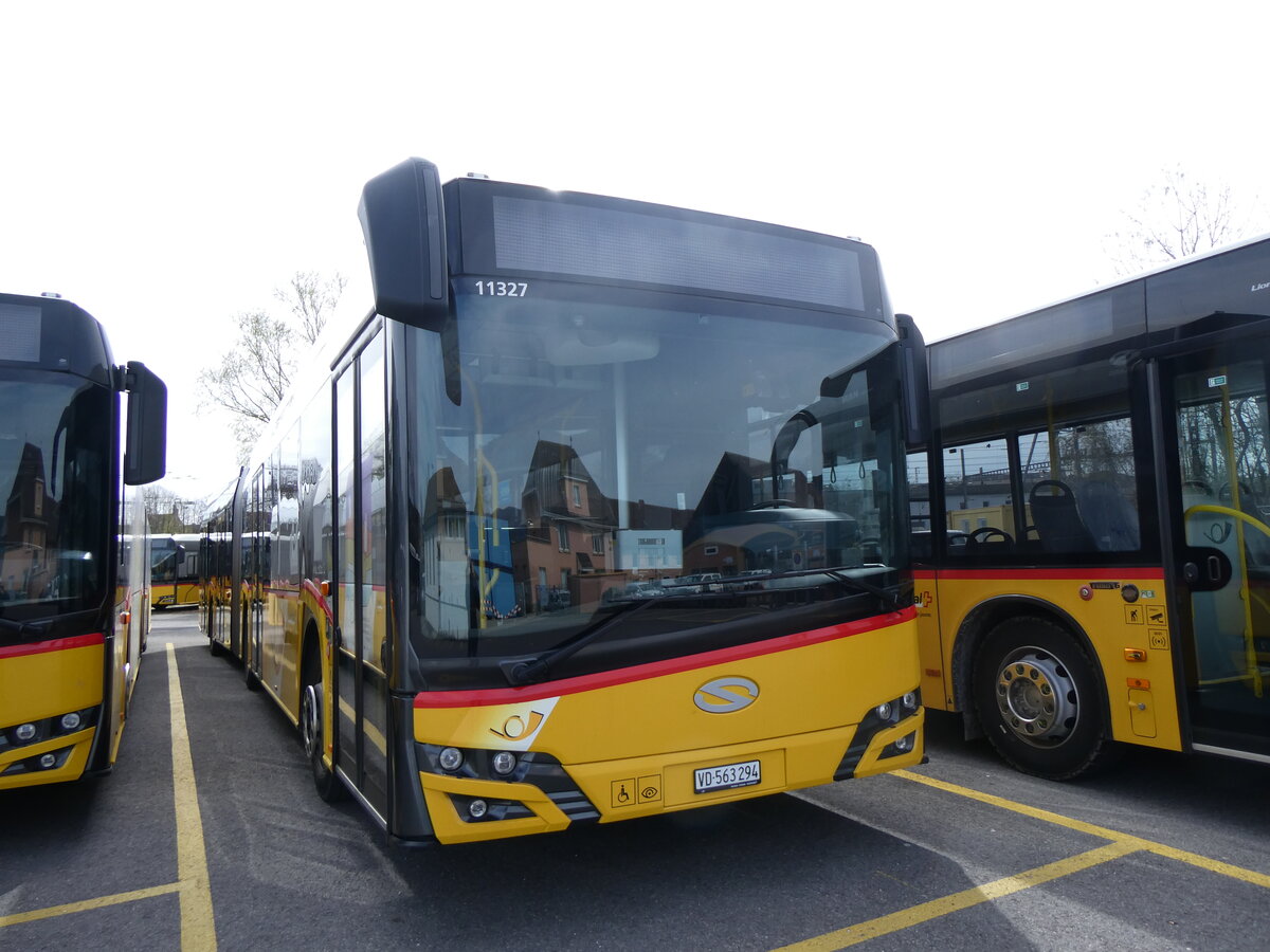 (260'824) - CarPostal Ouest - VD 563'294/PID 11'327 - Solaris am 29. M�rz 2024 in Yverdon, Garage