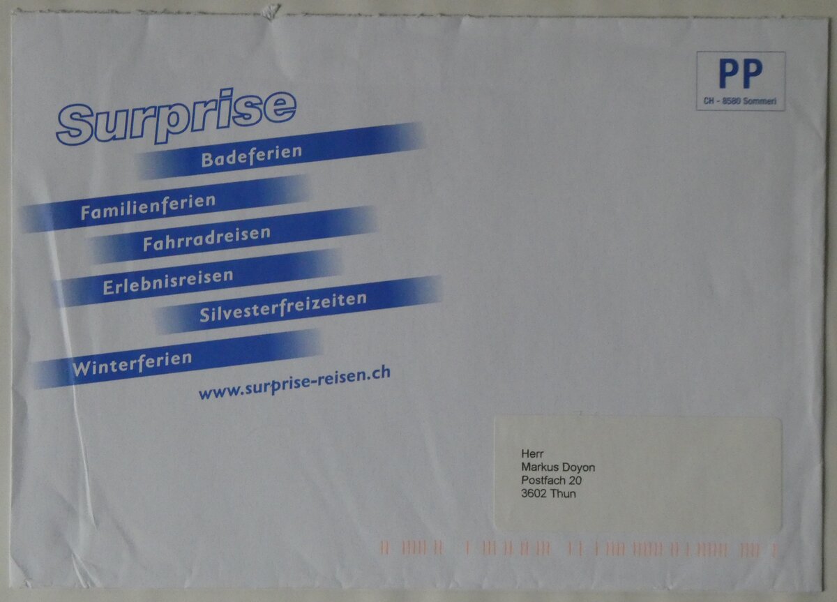(260'872) - Surprise-Briefumschlag am 31. M�rz 2024 in Thun