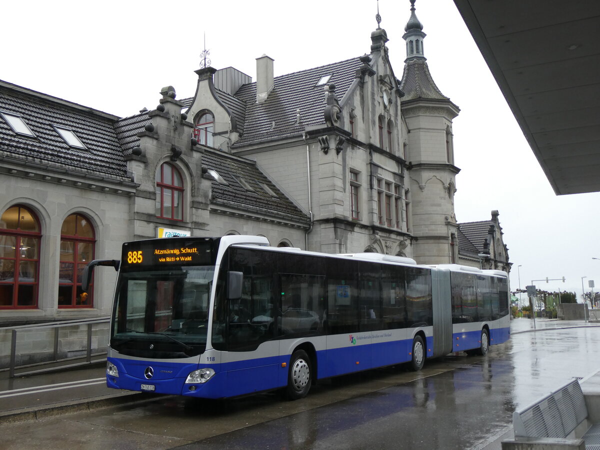 (260'875) - VZO Gr�ningen - Nr. 118/BE 745'118 - Mercedes am 1. April 2024 beim Bahnhof Rapperswil