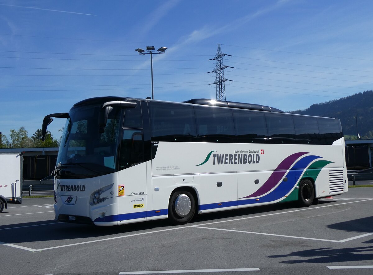 (261'235) - Aus der Schweiz: Twerenbold, Baden - Nr. 41/AG 490'388 - VDL am 13. April 2024 in Hrbranz, Raststation Bodensee