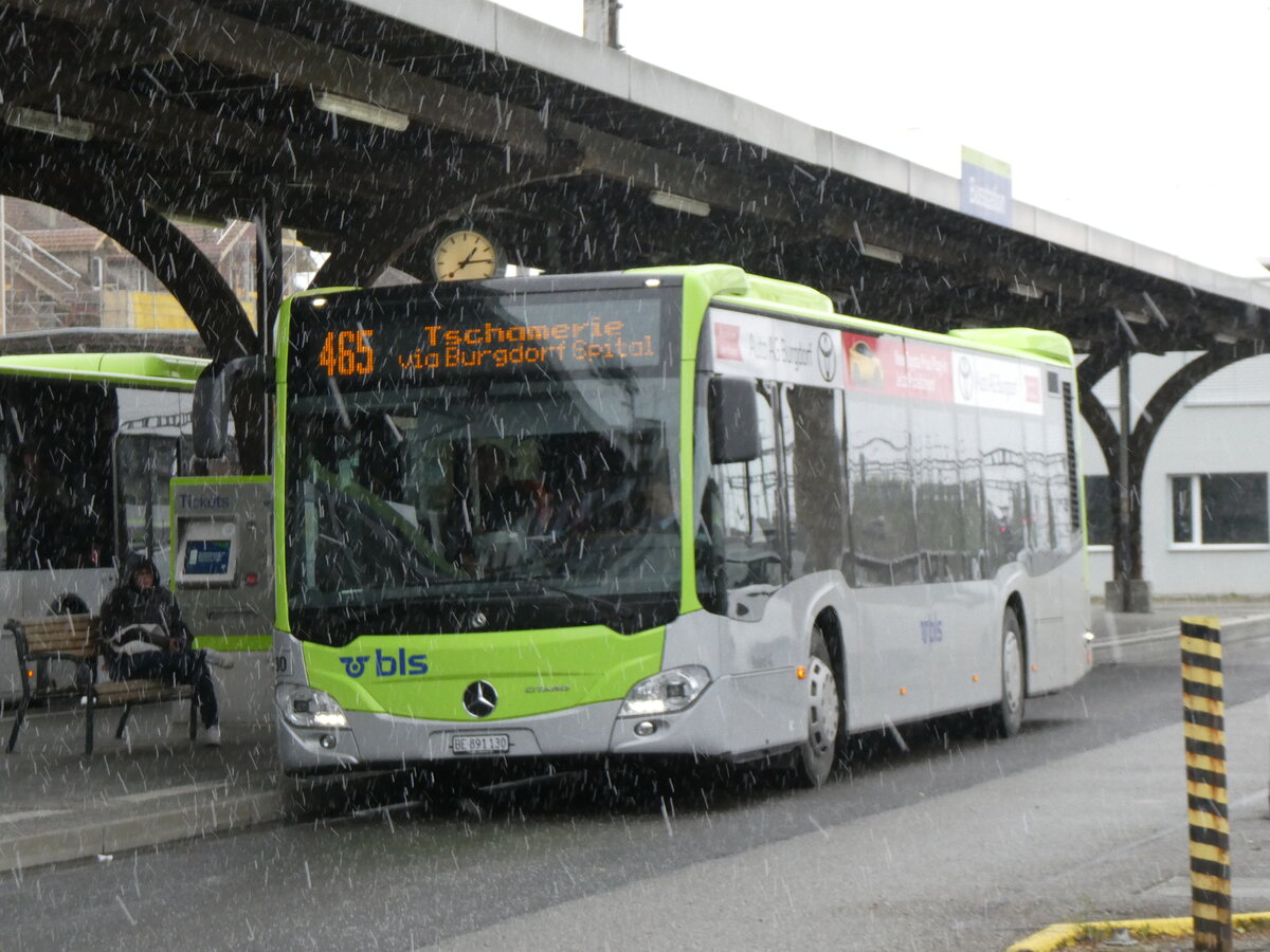 (261'595) - Busland, Burgdorf - Nr. 130/BE 891'130 - Mercedes am 21. April 2024 beim Bahnhof Burgdorf