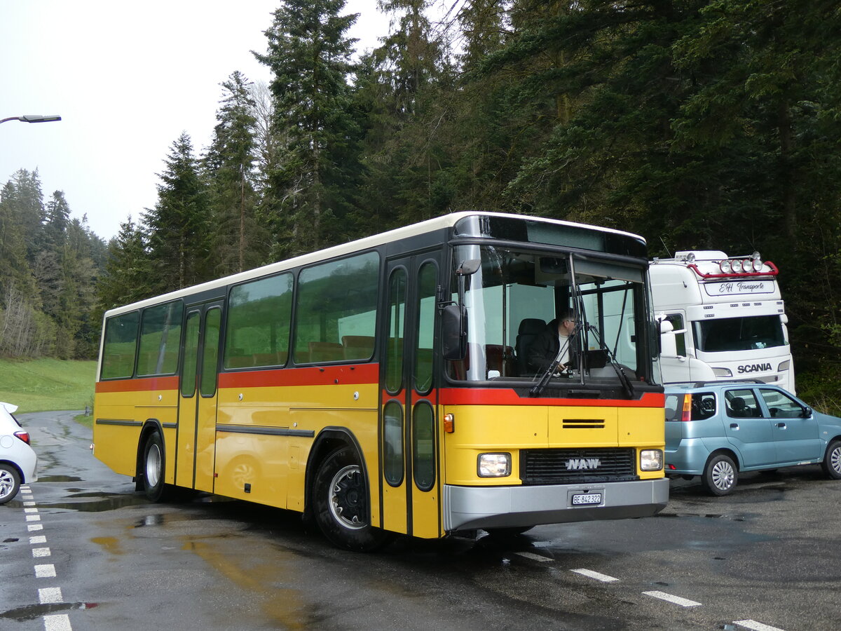 (261'642) - Widmer, Bern - BE 842'322 - NAW/Hess (ex Lombardi, Winterthur; ex Wohlgemuth, Hochwald PID 2208) am 21. April 2024 in Weier, Restaurant Tannenbad