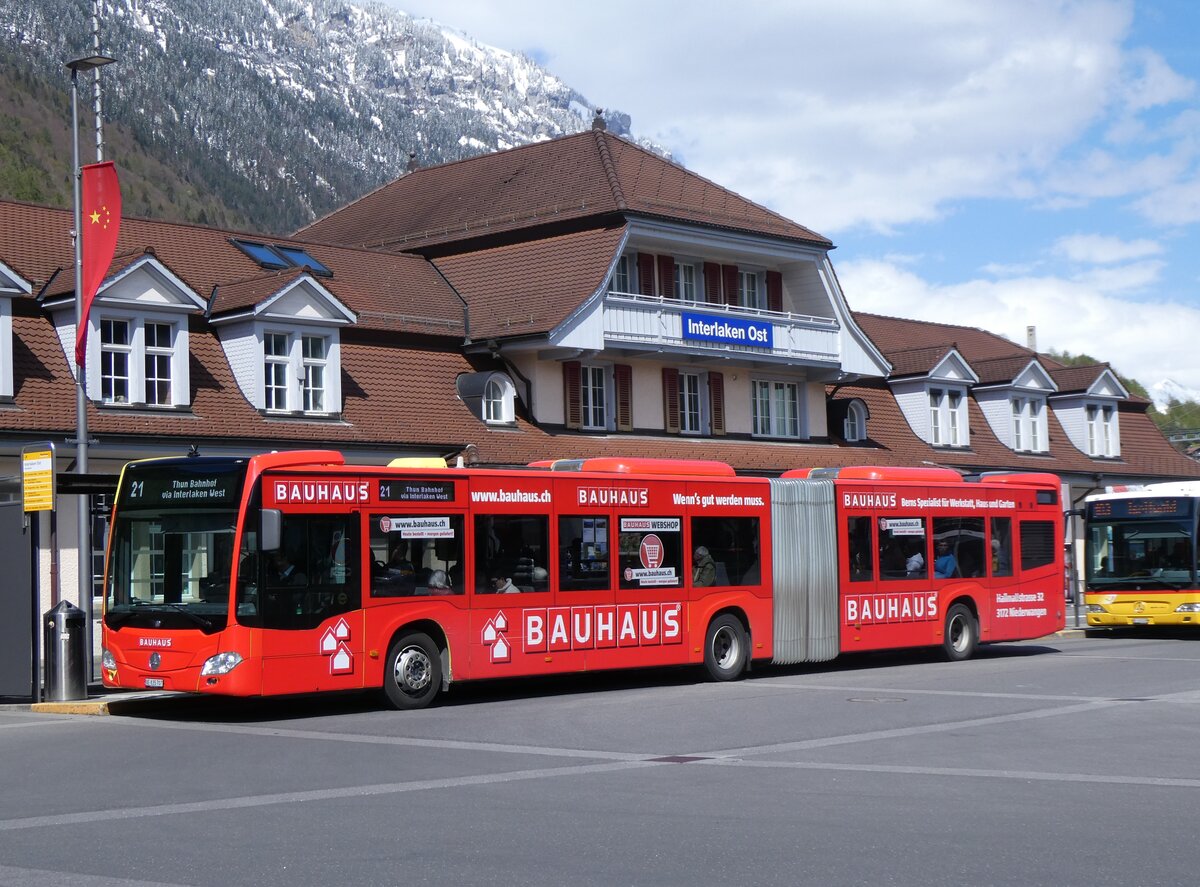 (261'706) - STI Thun - Nr. 707/BE 835'707 - Mercedes am 25. April 2024 beim Bahnhof Interlaken Ost