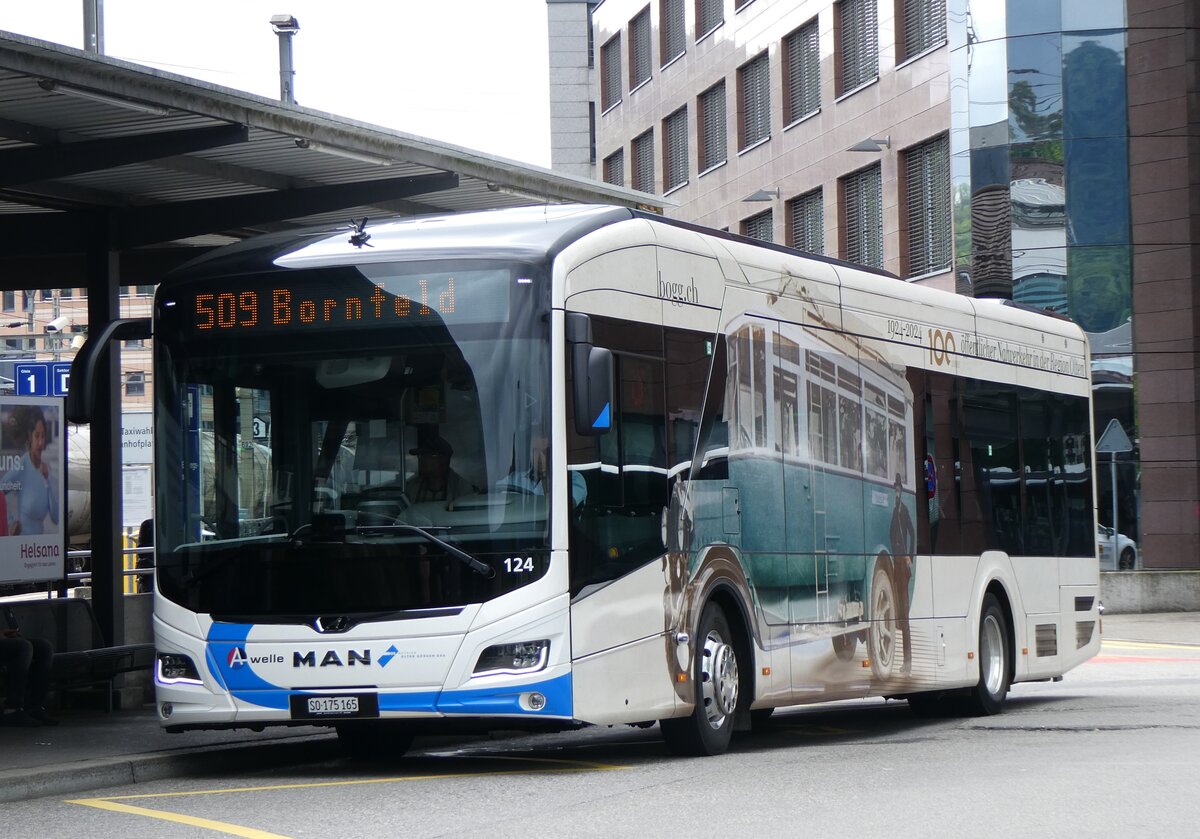 (262'420) - BOGG Wangen b.O. - Nr. 124/SO 175'165 - eMAN am 16. Mai 2024 beim Bahnhof Olten