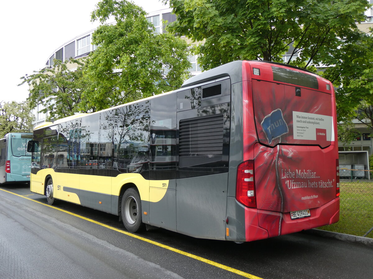 (262'443) - STI Thun - Nr. 411/BE 419'411 - Mercedes am 17. Mai 2024 bei der Schiffl�ndte Thun