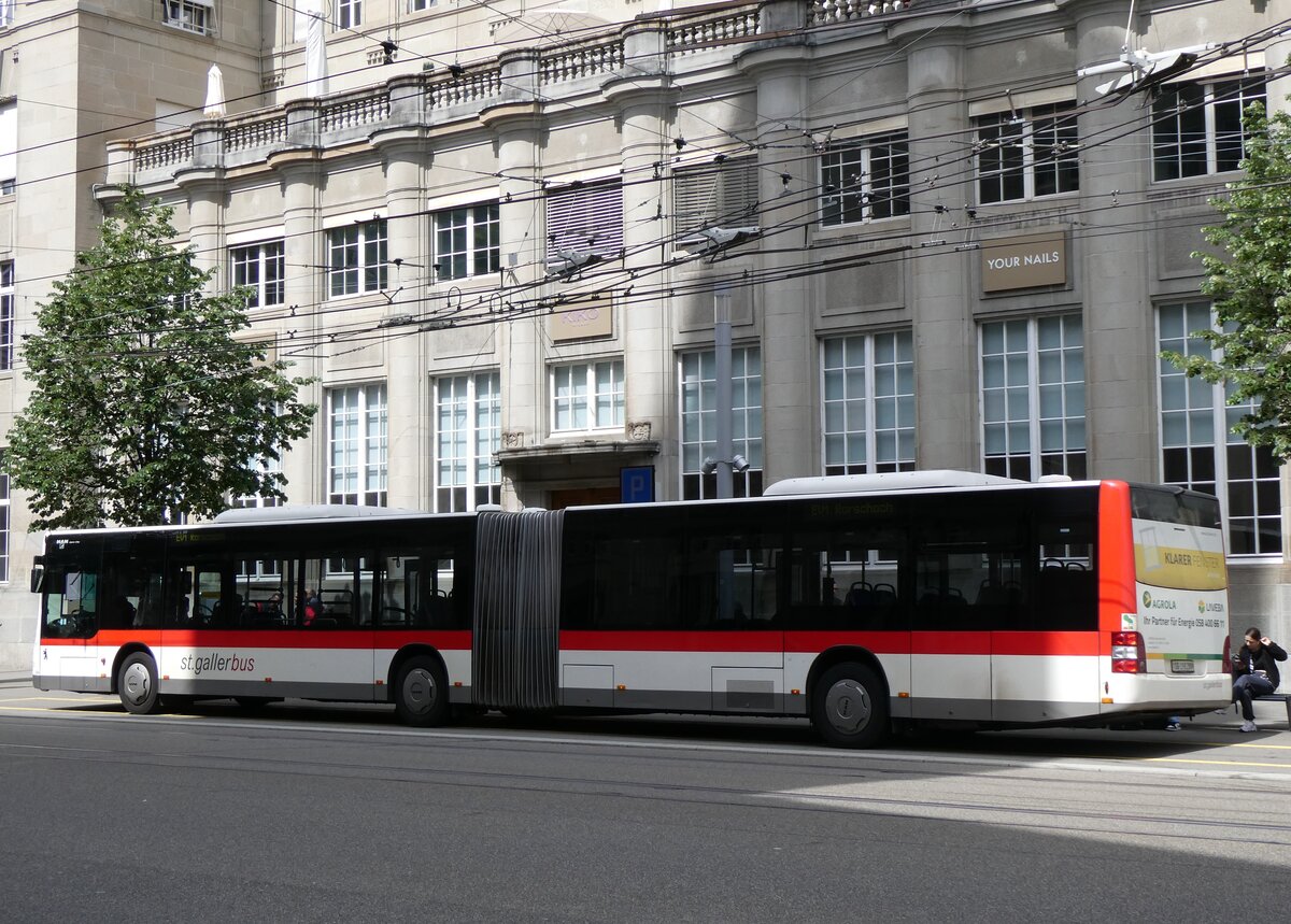 (262'831) - St. Gallerbus, St. Gallen - Nr. 288/SG 198'288 - MAN am 24. Mai 2024 beim Bahnhof St. Gallen