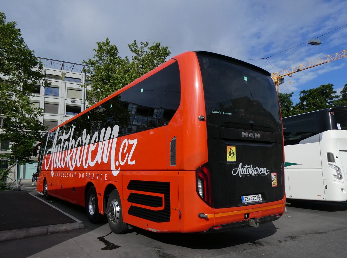 (262'907) - Aus Tschechien: Autokarem, Brno - Nr. 13/2BI 2079 - MAN am 25. Mai 2024 in Zrich, Sihlquai