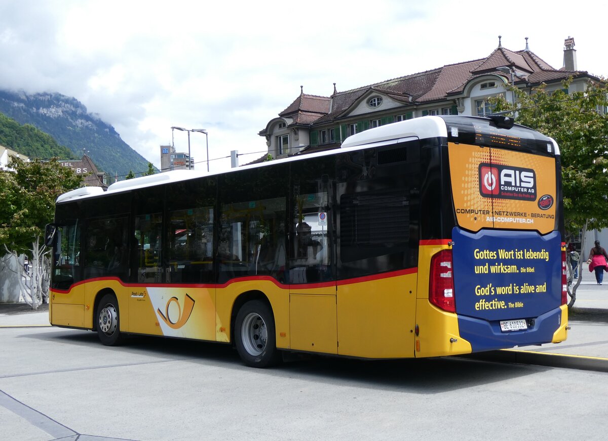 (263'244) - PostAuto Bern - BE 610'532/PID 11'859 - Mercedes (ex BE 610'544) am 28. Mai 2024 beim Bahnhof Interlaken West