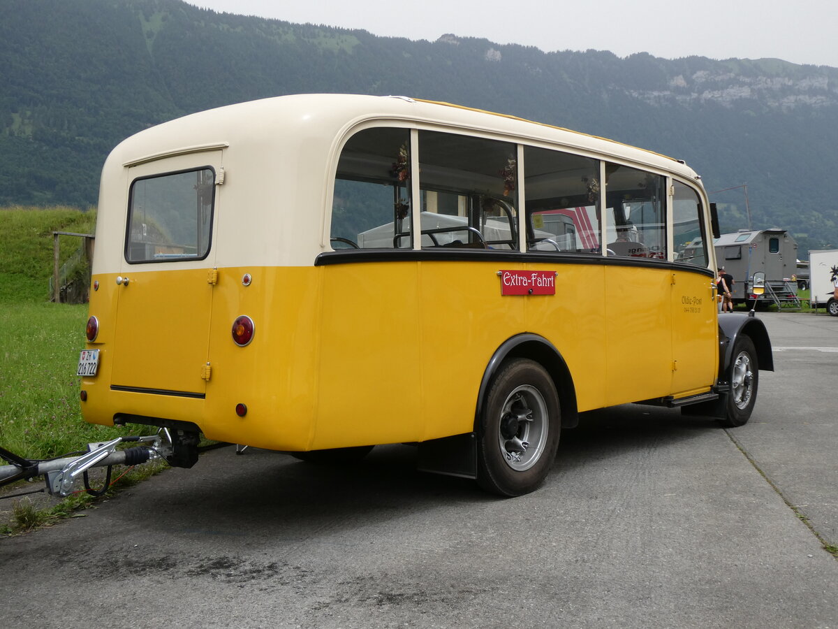 (264'141) - Moser, Schnenberg - ZH 216'722 - Berna/Hess (ex Barenco, Faido) am 29. Juni 2024 in Interlaken, Flugplatz