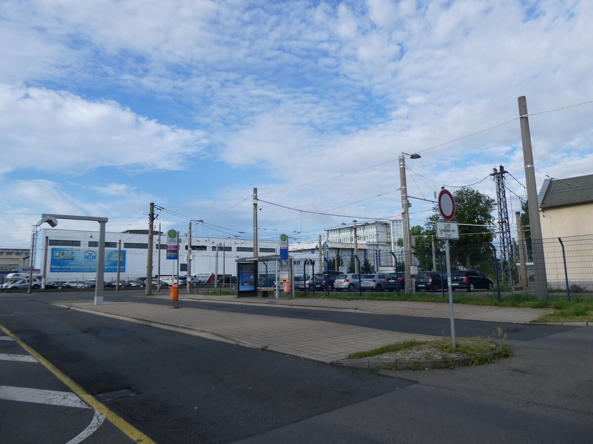 (264'652) - LVB-Haltestellen am 11. Juli 2024 in Leipzig, Paunsdorf Strassenbahnhof