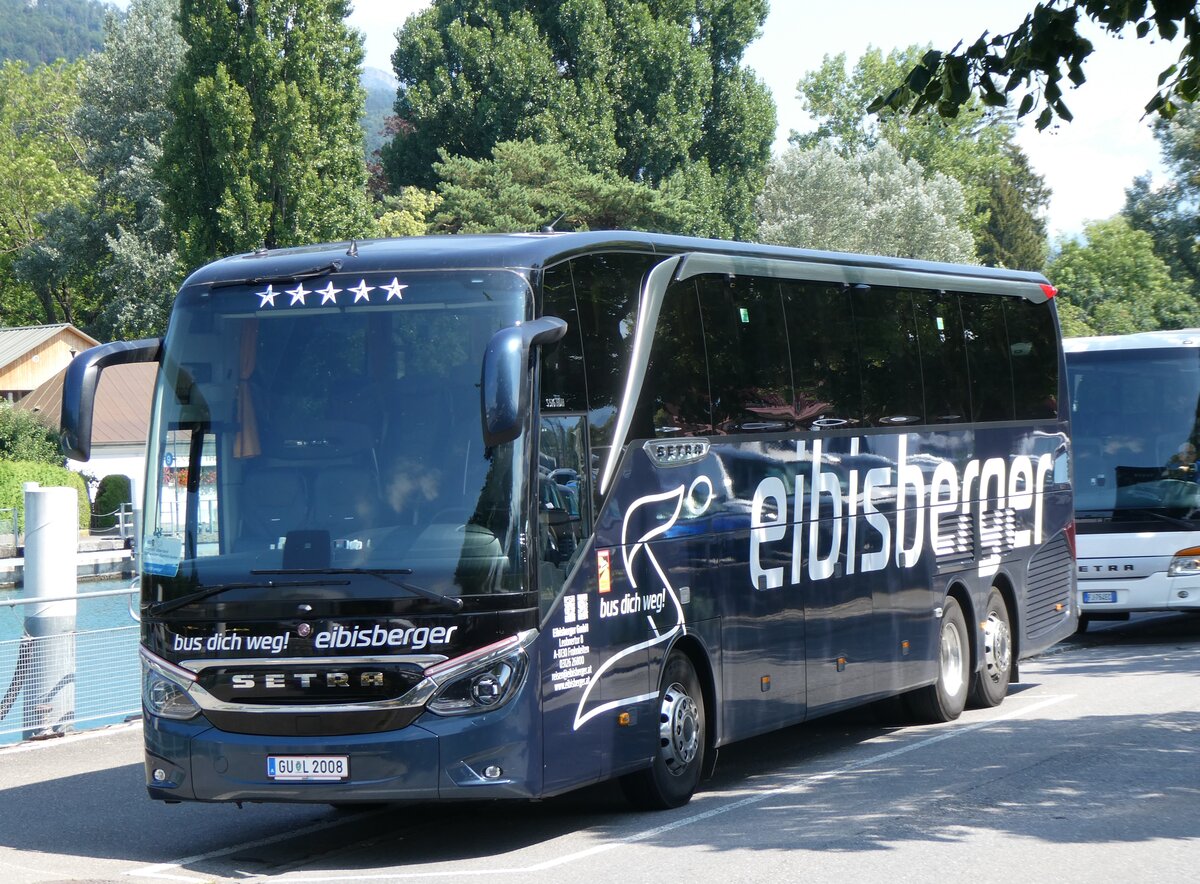 (264'876) - Aus Oesterreich: Eibisberger, Frohnleiten - GU L 2008 - Setra am 18. Juli 2024 bei der Schiffl�ndte Thun