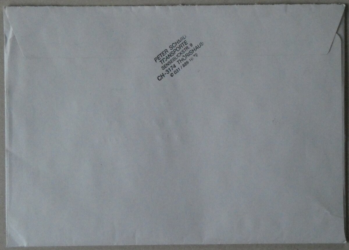 (265'524) - Schmid-Briefumschlag vom 5. August 2024 am 9. August 2024 in Thun (R�ckseite)