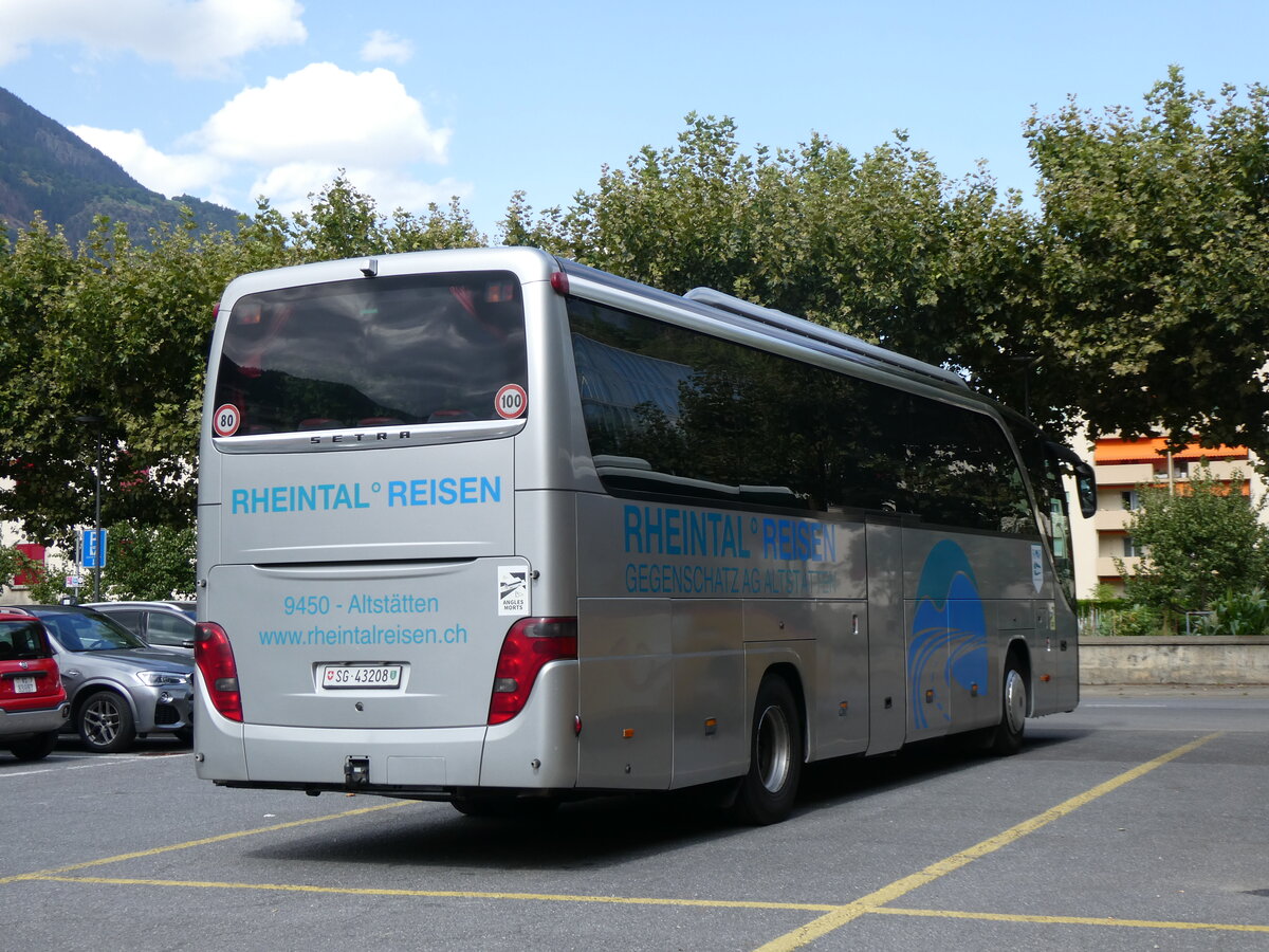 (265'759) - Gegenschatz, Altst�tten - SG 43'208 - Setra am 16. August 2024 in Brig, Postgarage