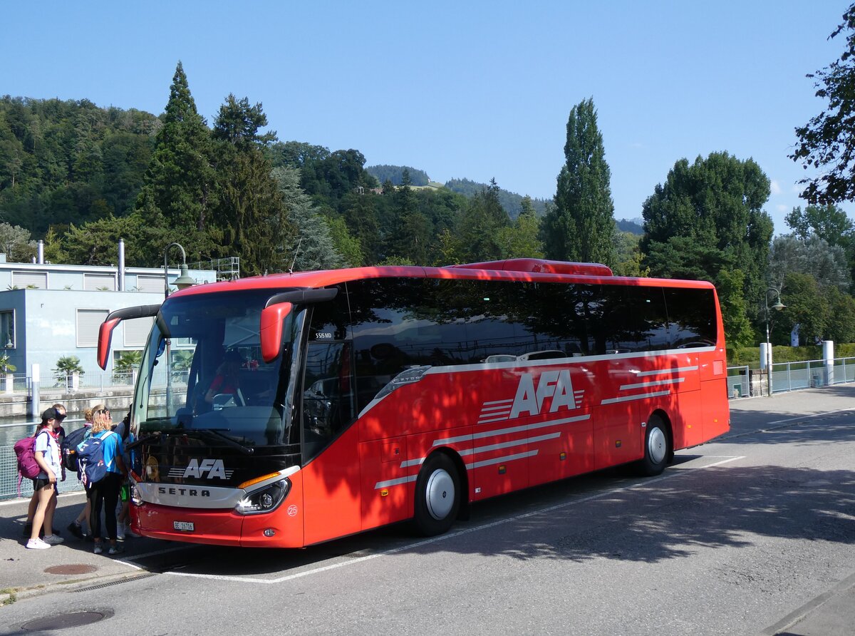 (266'119) - AFA Adelboden - Nr. 25/BE 26'706 - Setra am 24. August 2024 bei der Schiffl�ndte Thun
