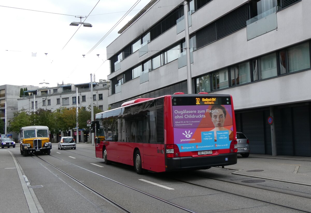 (267'017) - Bernmobil, Bern - Nr. 153/BE 716'153 - MAN am 14. September 2024 in Bern, Bachm�tteli 