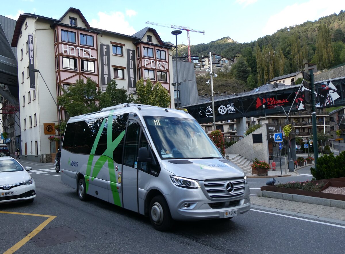 (267'149) - Andbus, Andorra la Vella - P3490 - Mercedes am 17. September 2024 in La Massana, Centre de la Vila