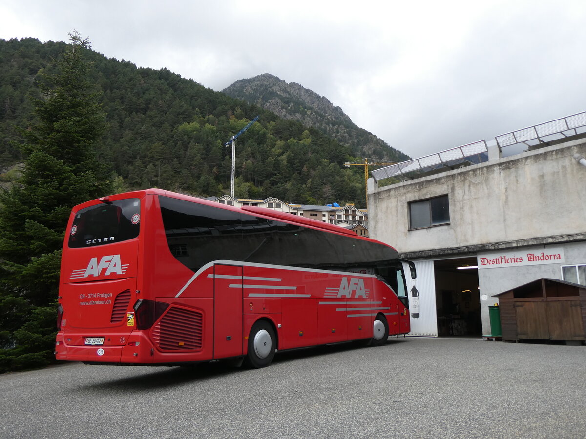 (267'238) - Aus der Schweiz: AFA Adelboden - Nr. 15/BE 26'702 - Setra am 18. September 2024 in Arinsal, Destilleries Andorra