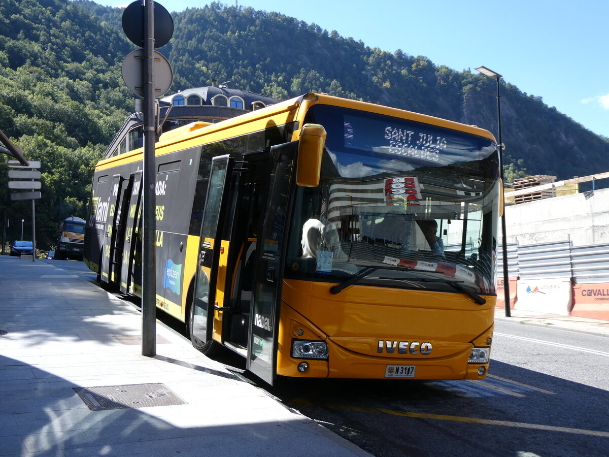 (267'288) - Nadal, Andorra la Vella - N3117 - Iveco am 19. September 2024 in Andorra la Vella, La Uni