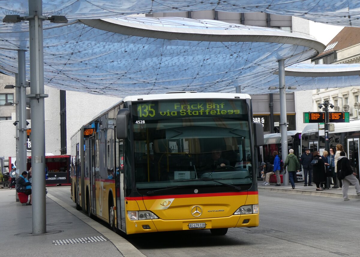 (267'672) - PostAuto Nordschweiz - AG 479'338/PID 4528 - Mercedes (ex SO 149'615) am 3. Oktober 2024 beim Bahnhof Aarau