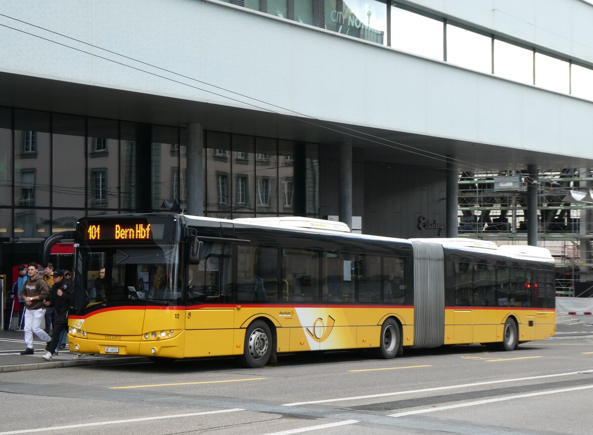 (267'941) - Steiner, Ortschwaben - Nr. 12/BE 68'012/PID 10'071 - Solaris (ex AVA Biel Nr. 8) am 11. Oktober 2024 in Bern, Schanzenstrasse