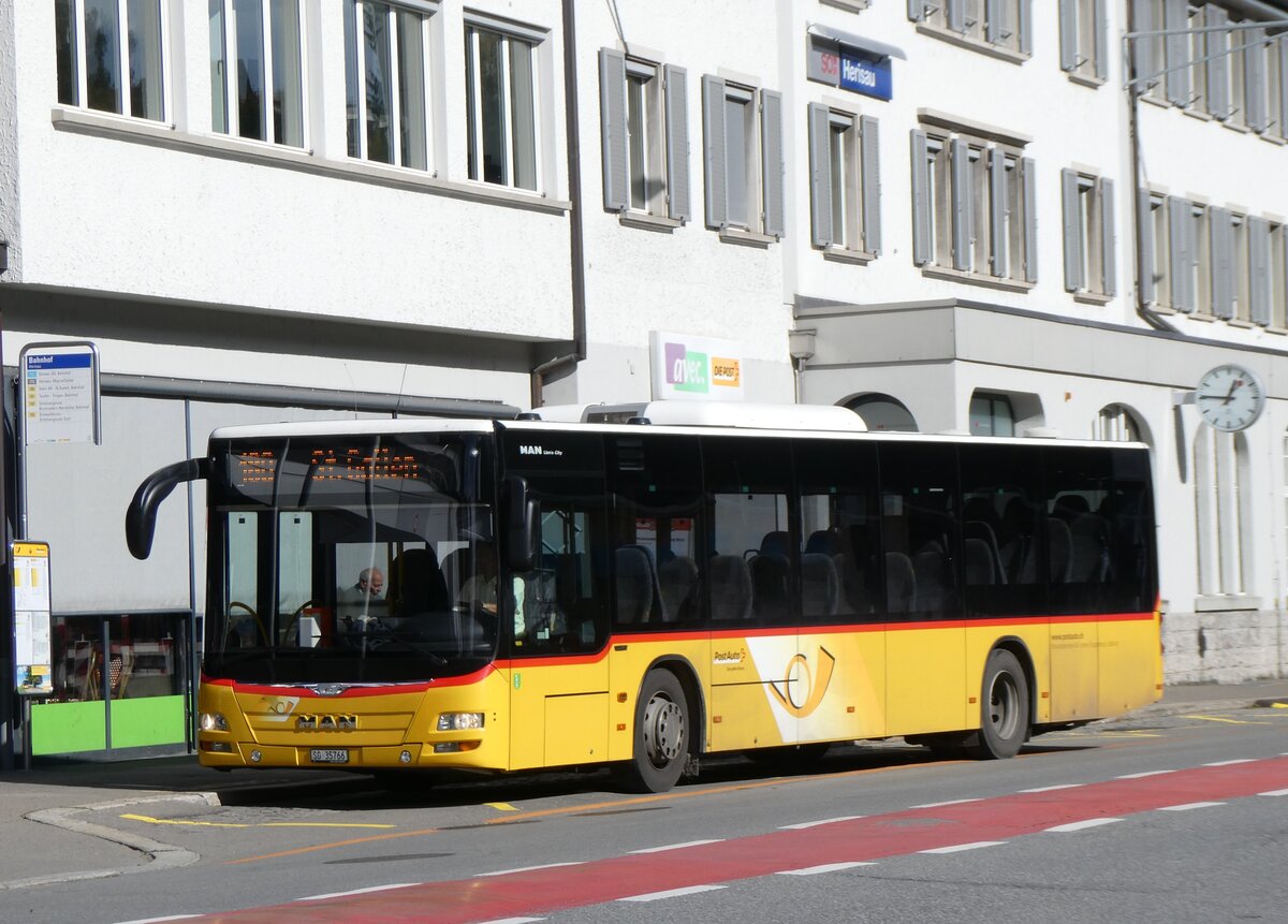 (268'218) - PAUT, Ltisburg - SG 35'766/PID 10'439 - MAN am 17. Oktober 2024 beim Bahnhof Herisau