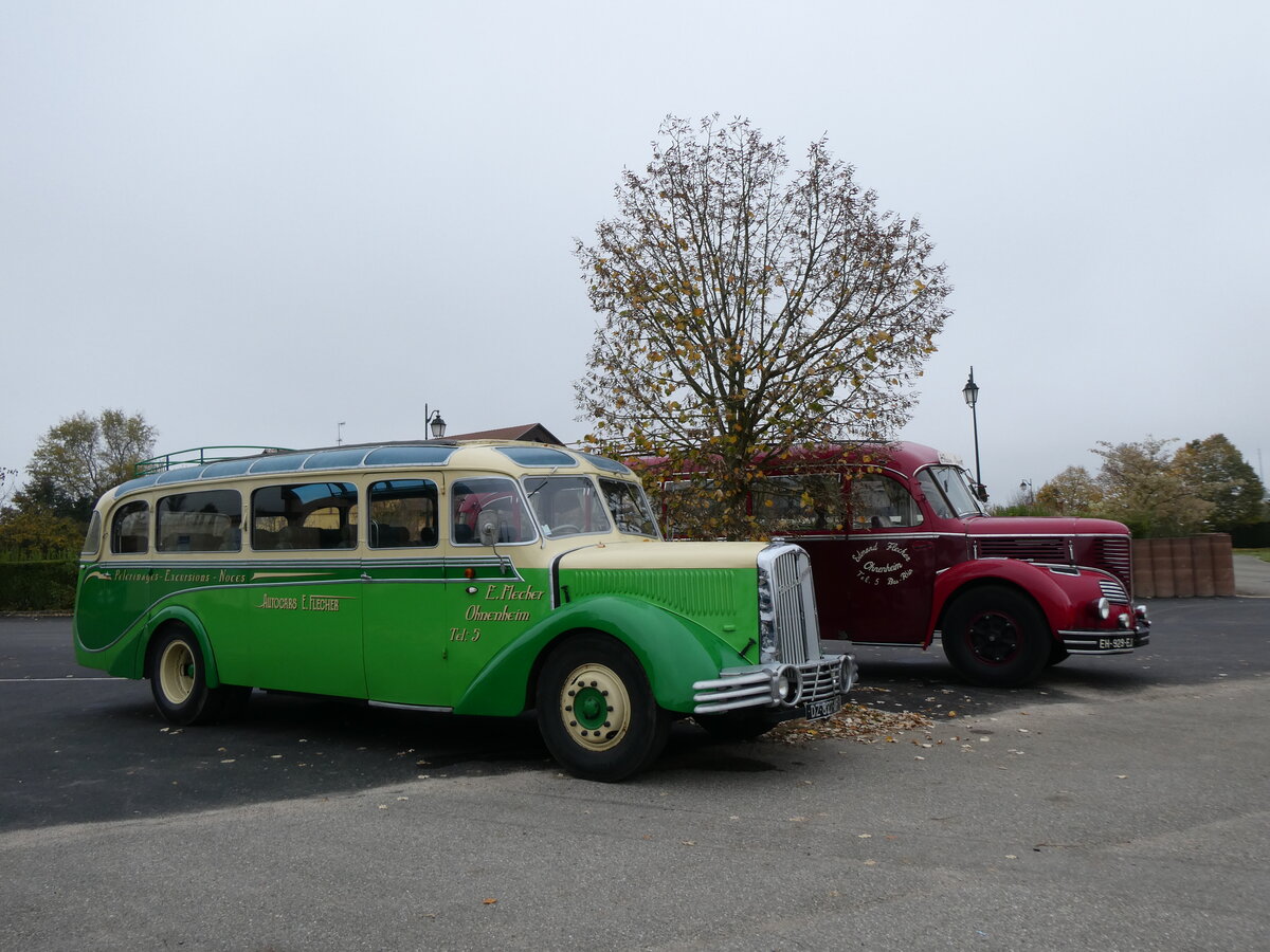 (268'586) - Flecher, Ohnenheim - DZ 827 AF - Saurer/Gangloff Colmar (ex Josy Tourisme, Russ; ex Astra Voyages, Strasbourg; ex Wagner, Cleebourg; ex Astra Voyages, Strasbourg) am 26. Oktober 2024 in Kintzheim, Cigoland