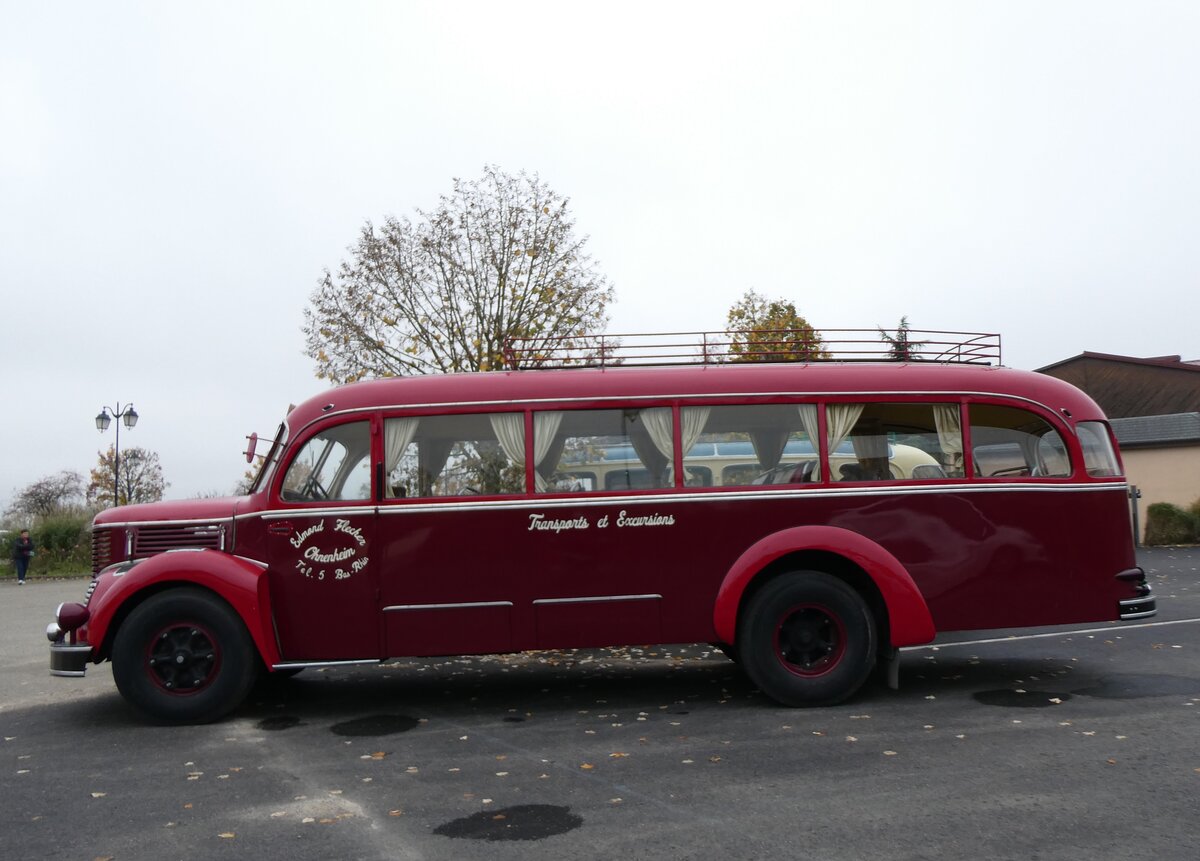 (268'590) - Flecher, Ohnenheim - EH 929 EJ - Lancia/Orlandi (ex Bernard, Parisot; ex Laporterie, Marciac; ex Armee von Mussolini/I) am 26. Oktober 2024 in Kintzheim, Cigoland